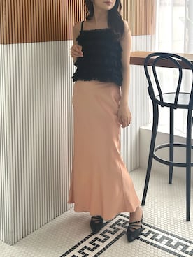 「MERCURYDUO（マーキュリーデュオ）のアイテム（スカート）」を使った、eriさん（レディース・158cm）の夏コーディネート