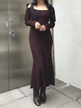 「MERCURYDUO（マーキュリーデュオ）のアイテム（ダウンジャケット/コート）」を使った、eriさん（レディース・158cm）の秋コーディネート