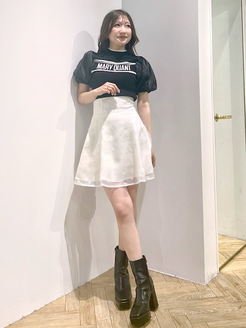 稀少/美品【マリークワント×マーキュリーデュオ】限定コラボ キャップ 黒×白 マーキュリーデュオ MERCURYDUO 【MARY QUANTコラボ】デイジー