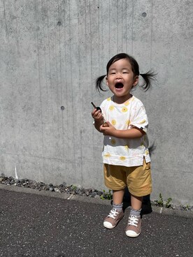 「BREEZE（ブリーズ）のアイテム（スウェットパンツ）」を使った、☆cocco☆さん（キッズ・80cm）の秋コーディネート