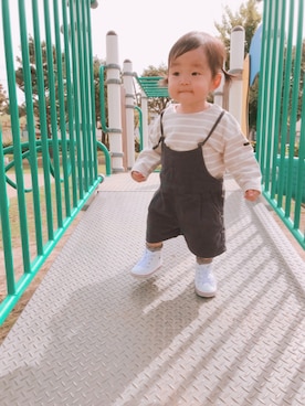 「ごきげんウィーク」｜「アイテム（オールインワン・サロペット）」を使った、☆cocco☆さん（キッズ・80cm）の春コーディネート