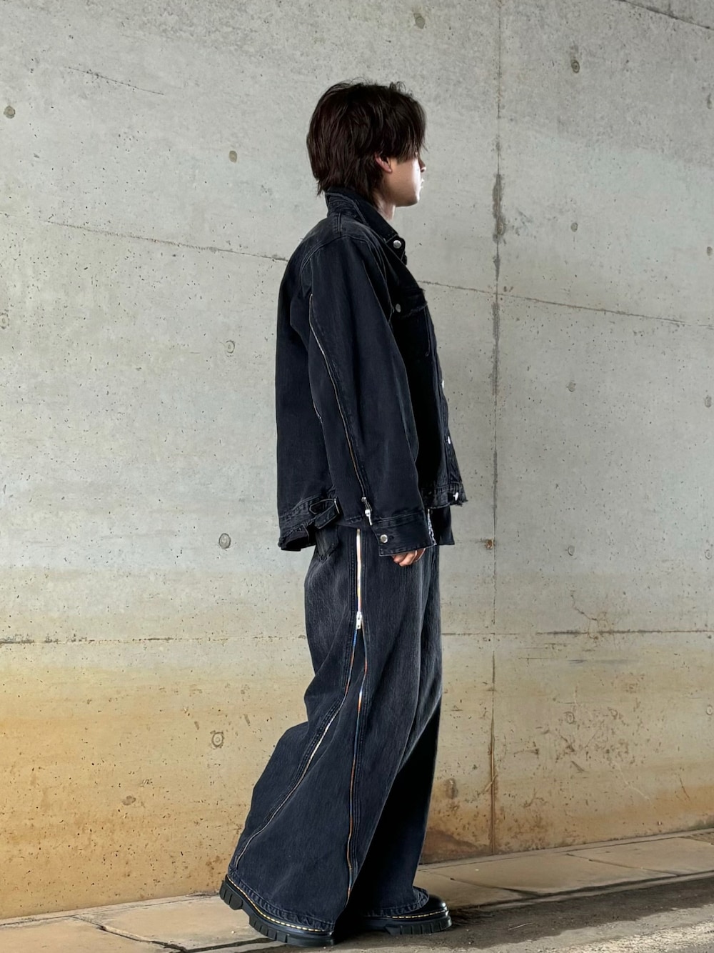 GRANCY ZipDesign Denim セットアップ M