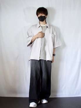 「ホワイトスニーカー」｜しんやさん（メンズ・172cm）の夏コーディネート