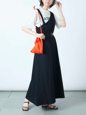 「キャミソールワンピ」｜shihoさん（レディース・164cm）の夏コーディネート