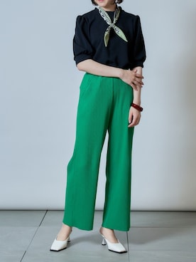 「緑」｜「アイテム（財布/小物）」を使った、shihoさん（レディース・164cm）の夏コーディネート
