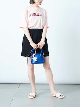 「SETUP7（セットアップセブン）のアイテム（パンツ）」を使った、shihoさん（レディース・164cm）の夏コーディネート