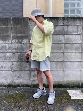 「Code Kelly（コードケリー）のアイテム（帽子）」を使った、waitaさん（メンズ・171cm）の夏コーディネート
