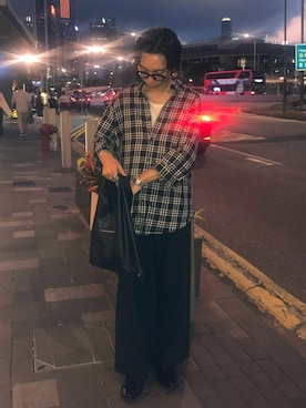 「RAGEBLUE（レイジブルー）のアイテム（スラックス）」を使った、majaiiiiさん（メンズ・170cm）の春コーディネート