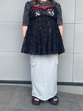 「アイテム（チュニック）」を使った、mooさん（レディース・152cm）の夏コーディネート