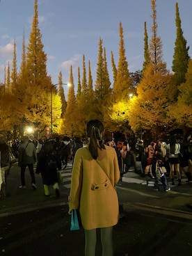 「アイテム（ノーカラーコート）」を使った、omuraisu🥚さん（レディース・156cm）の冬コーディネート