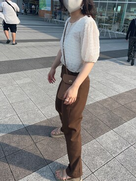 「サッカー」｜「アイテム（サンダル）」を使った、kikiさん（レディース・155cm）の夏コーディネート