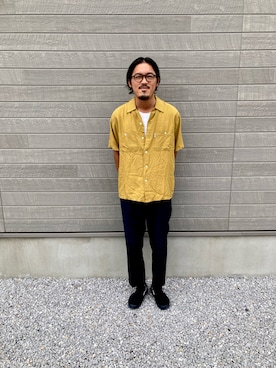 「アイテム（スリッポン、ブルー系）」を使った、kao.83さん（メンズ・171cm）の秋コーディネート