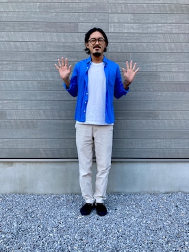 「アイテム（スリッポン）」を使った、kao.83さん（メンズ・171cm）の秋コーディネート