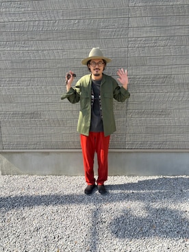 「tk.TAKEO KIKUCHI（ティーケータケオキクチ）のアイテム（パンツ）」を使った、kao.83さん（メンズ・171cm）の春コーディネート