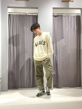 「SEVENDAYS=SUNDAY（セブンデイズサンデイ）のアイテム（スウェット）」を使った、wataさん（メンズ・172cm）の秋コーディネート