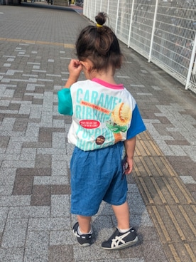 「アイテム（Tシャツ/カットソー）」を使った、なおさん（キッズ・80cm）の夏コーディネート