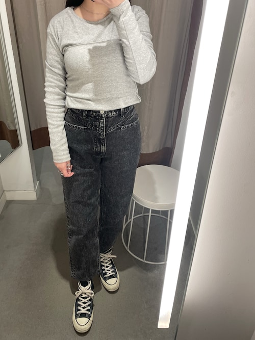 MOUSSY（マウジー）の「HW YOKE CHEMICAL テーパード（デニムパンツ