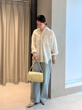 「URBAN RESEARCH DOORS（アーバンリサーチドアーズ）のSoft Wool Turtle Knit（ニット/セーター、ピンク系）」を使った、ハルさん（レディース・163cm）の夏コーディネート