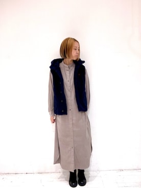 「アイテム（ワンピース/ドレス）」を使った、ハルさん（レディース・163cm）の秋コーディネート