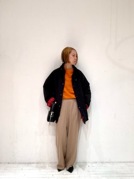 「アイテム（その他アウター）」を使った、ハルさん（レディース・163cm）の秋コーディネート