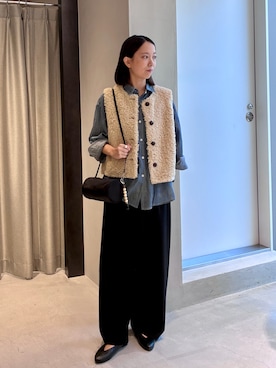 「アイテム（シャツ/ブラウス）」を使った、ハルさん（レディース・163cm）の秋コーディネート