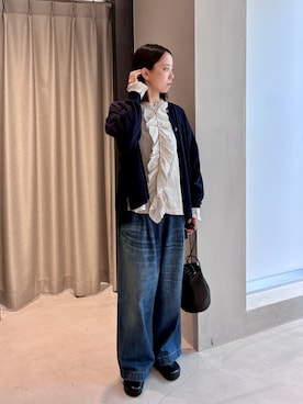 「かぐれ（カグレ）のアイテム（カーディガン/ボレロ）」を使った、ハルさん（レディース・163cm）の秋コーディネート