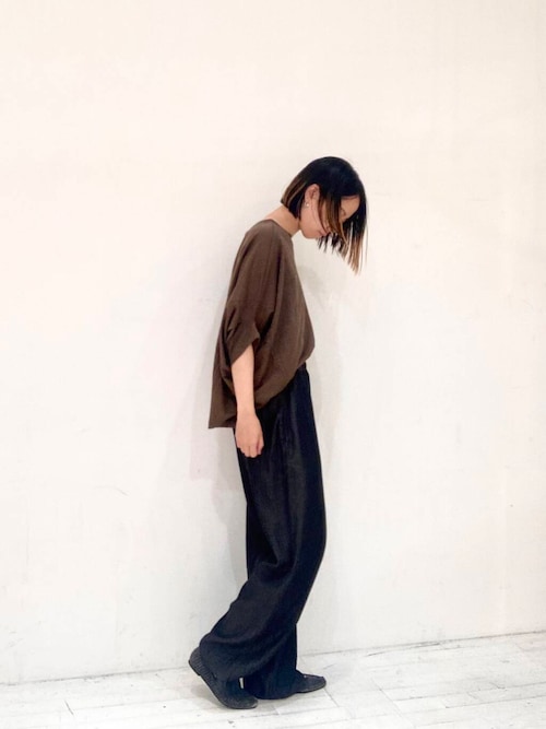 UR GREEN』ミニ裏毛変形プルオーバー（Tシャツ/カットソー