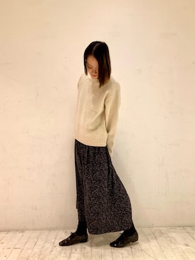 「URBAN RESEARCH DOORS（アーバンリサーチドアーズ）のタートルネックニット（ニット/セーター）」を使った、ハルさん（レディース・163cm）の冬コーディネート