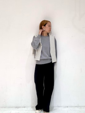 「アイテム（チノパンツ）」を使った、ハルさん（レディース・163cm）の秋コーディネート