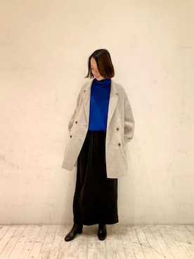 「URBAN RESEARCH DOORS（アーバンリサーチドアーズ）のウールリバーテーラードコート（その他アウター）」を使った、ハルさん（レディース・163cm）の冬コーディネート