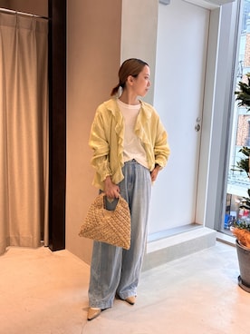 「URBAN RESEARCH DOORS（アーバンリサーチドアーズ）のアイテム（デニムパンツ）」を使った、ハルさん（レディース・163cm）の夏コーディネート