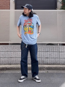 「Levi's（リーバイス）のアイテム（パンツ）」を使った、TOMOZO さん（メンズ・170cm）の夏コーディネート