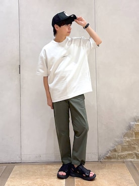 「GLOBAL WORK（グローバルワーク）のアイテム（帽子）」を使った、おばさん（メンズ・166cm）の夏コーディネート