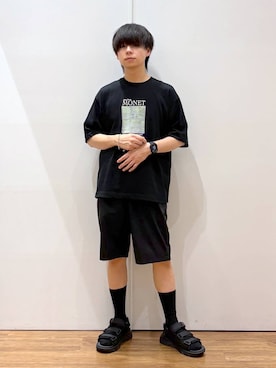 「GLOBAL WORK（グローバルワーク）のアイテム（シューズ）」を使った、おばさん（メンズ・166cm）の夏コーディネート