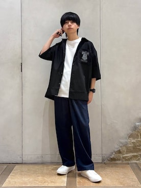 「GLOBAL WORK（グローバルワーク）のアイテム（シューズ）」を使った、おばさん（メンズ・166cm）の春コーディネート