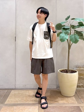 「GLOBAL WORK（グローバルワーク）のアイテム」を使った、おばさん（メンズ・166cm）の夏コーディネート