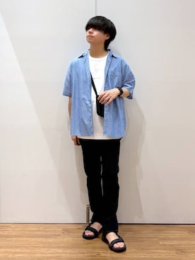 「GLOBAL WORK（グローバルワーク）のアイテム（シューズ）」を使った、おばさん（メンズ・166cm）の夏コーディネート