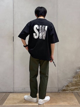 「GLOBAL WORK（グローバルワーク）のアイテム（シューズ）」を使った、おばさん（メンズ・166cm）の春コーディネート