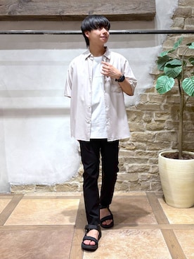 「GLOBAL WORK（グローバルワーク）のアイテム」を使った、おばさん（メンズ・166cm）の夏コーディネート