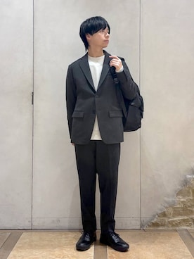 「アイテム（テーラードジャケット）」を使った、おばさん（メンズ・166cm）の冬コーディネート