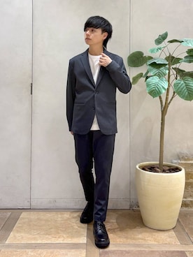 「アイテム（その他シューズ）」を使った、おばさん（メンズ・166cm）の秋コーディネート