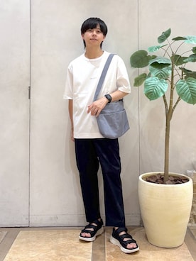 「GLOBAL WORK（グローバルワーク）のアイテム」を使った、おばさん（メンズ・166cm）の夏コーディネート