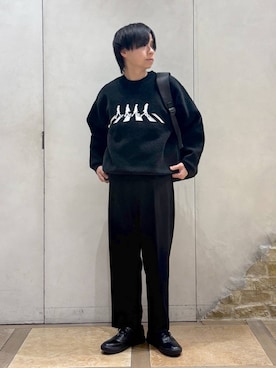 「アイテム（バックパック/リュック）」を使った、おばさん（メンズ・166cm）の冬コーディネート