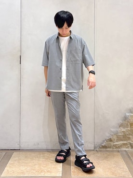 「GLOBAL WORK（グローバルワーク）のアイテム」を使った、おばさん（メンズ・166cm）の夏コーディネート