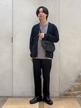 「テーパードパンツ」｜おばさん（メンズ・166cm）の春コーディネート
