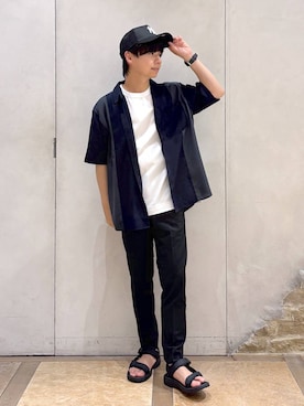 「GLOBAL WORK（グローバルワーク）のアイテム（帽子）」を使った、おばさん（メンズ・166cm）の夏コーディネート