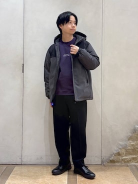 「GLOBAL WORK（グローバルワーク）のアイテム（パンツ）」を使った、おばさん（メンズ・166cm）の冬コーディネート