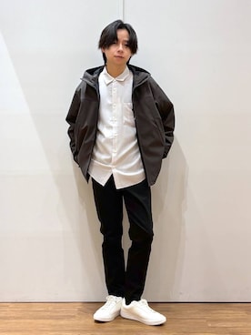 「GLOBAL WORK（グローバルワーク）のアイテム（ブルゾン）」を使った、おばさん（メンズ・166cm）の春コーディネート