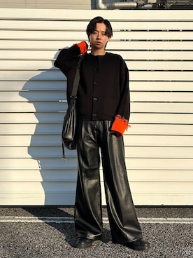 「HARE（ハレ）のアイテム（スラックス）」を使った、おばさん（メンズ・166cm）の秋コーディネート