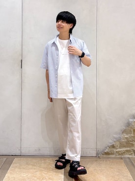 「GLOBAL WORK（グローバルワーク）のアイテム」を使った、おばさん（メンズ・166cm）の夏コーディネート